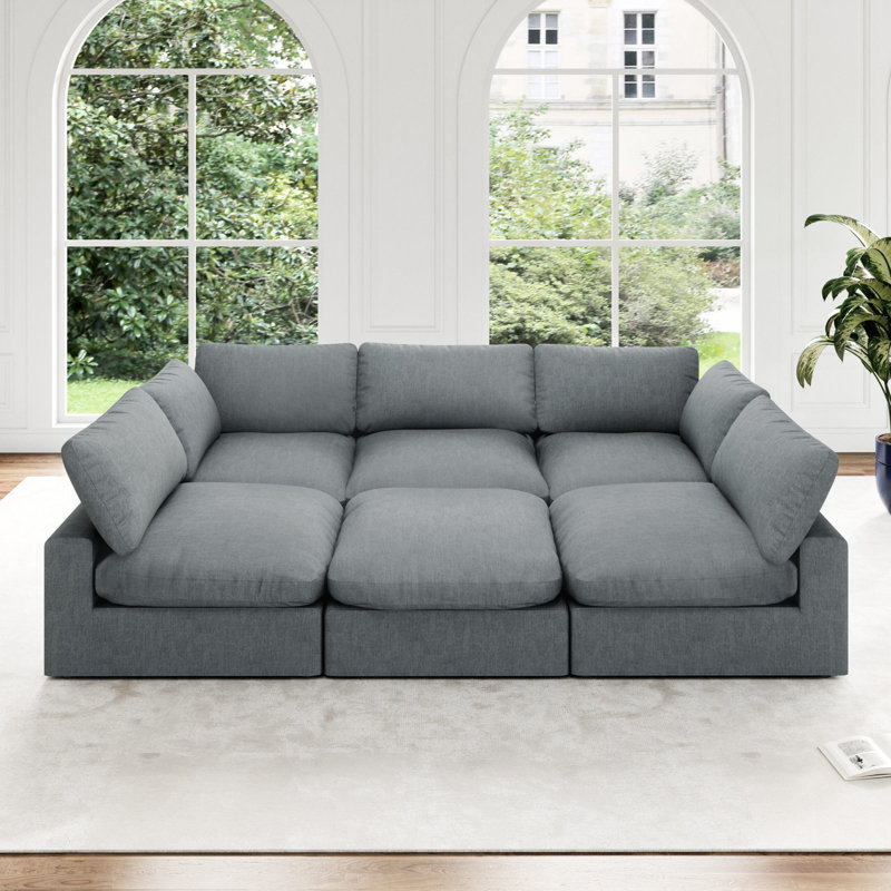 Canapé modulaire rembourré en nuage, canapé confortable et moderne, rembourré de duvet, sièges profonds convertibles pour salon, salon, chambre à coucher