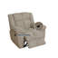 Fauteuil inclinable manuel avec accoudoirs rembourrés - Revêtement en velours côtelé rembourré, structure en bois massif, capacité de 400 lb-596334933