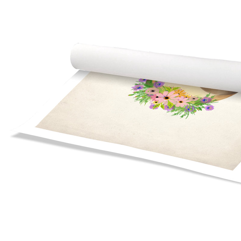 Sloth floral 1, H 40 x l 28 po x P 1 po, Papier