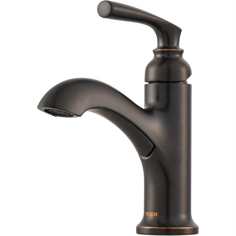Robinet de salle de bain monotrou 1,2 gallon par minute MOEN avec ensemble de bonde escamotable et technologie Duralast
