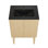 Meuble-lavabo autoportant 24 po Bosse en chêne naturel avec comptoir noir Bosse