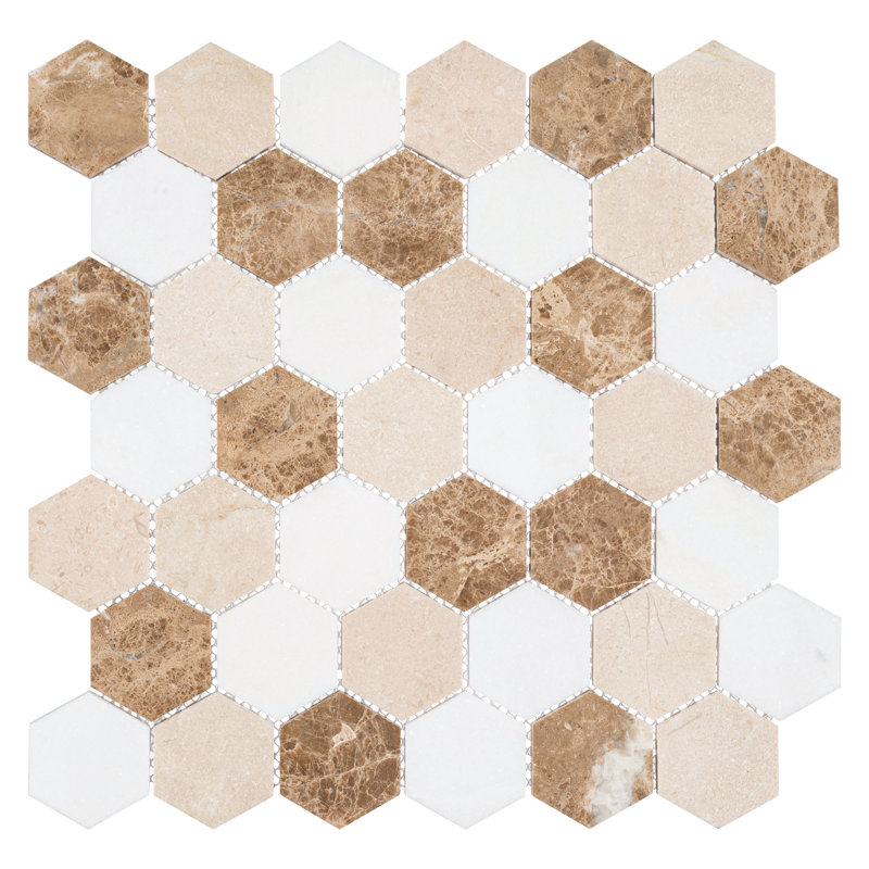 Channing 2 in. Hexagon Honeycomb Mosaic Tile, Moutarde He