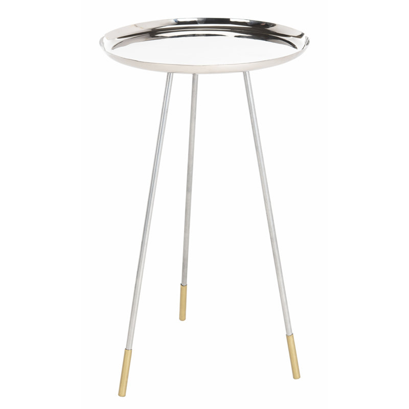 Blandina Tray Top End Table, Silver, Gold