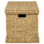 Coffret de rangement en osier jacinthe d'eau, couleur naturelle, 68 cm (L) x 41 cm (P) x 43 cm (H)