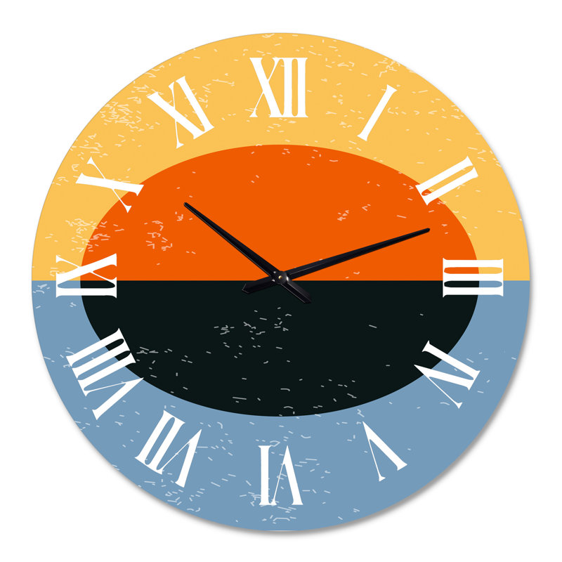 Minimal Compostions géométriques de formes élémentaires VII - horloge murale moderne, Médium