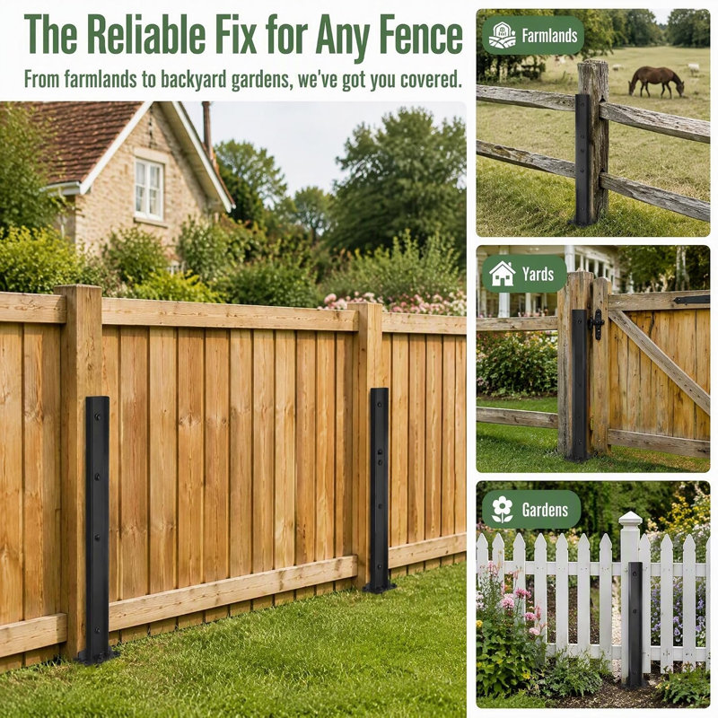 Fence Post Repair HONGKONGDISHUELECTRONICTECITED Black Iron End Post