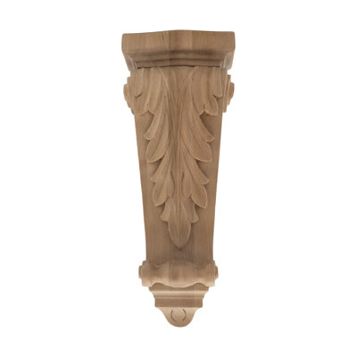 11-1/4 in x 4-3/8 in x 2-1/4 in Unfinished Hand Carved Solid Acanthus Leaf Wood Corbel -  Architectural Products by Outwater L.L.C., 3P5.13.00223