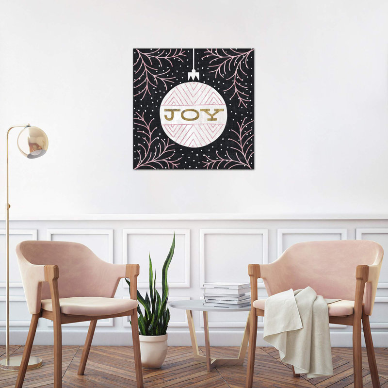 Jolly Holiday Ornaments Joy Metallic by Michael Mullan - Wrapped Canvas Print, 45.72 cm H x 45.72 cm W x 3.175 cm D