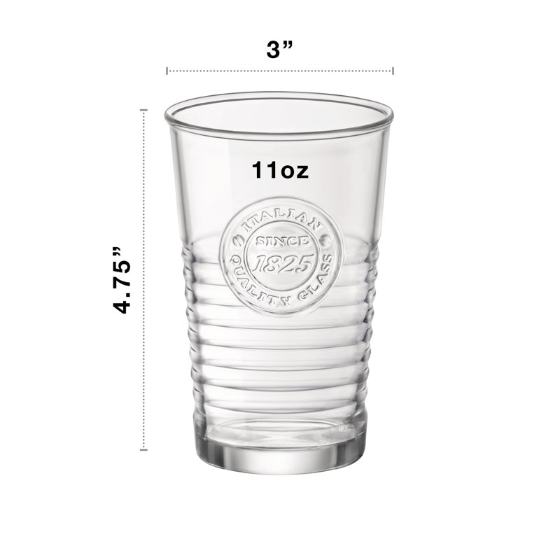 Officina1825 Cooler Drinking Glasses, 11 oz