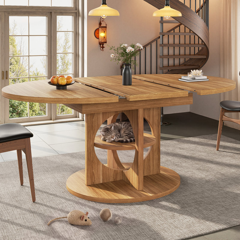 Extendable Dining Table with Built-in Storage