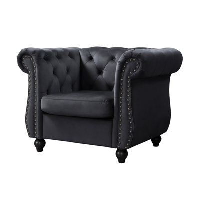 Chesterfield style tufted back armchair
