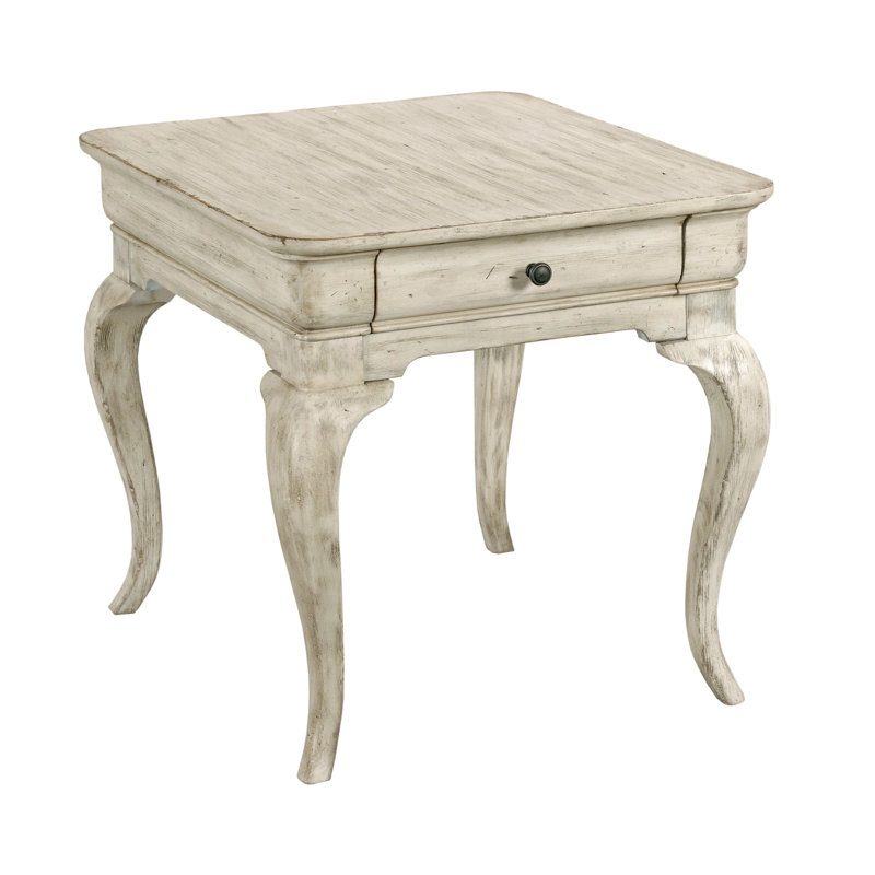 Shaylene Solid Wood Top End Table with Storage