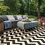 Tapis intérieur / extérieur en coton noir / beige Arneshia-20794142