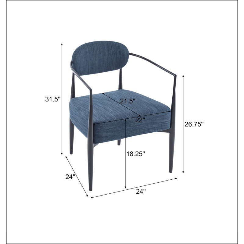 Fauteuil d'appoint rembourré Mid-Century