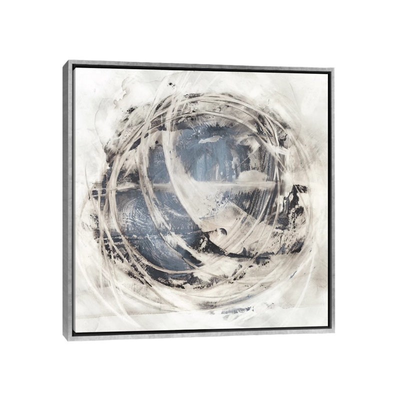 « Orbit rotationnelle II » par Ethan Harper, reproduction d’art, Toile avec cadre argenté, H 18 po x l 18 po x 1,5 po