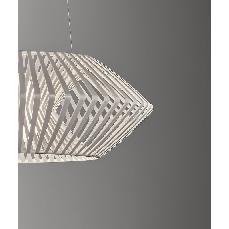 V Pendant, White, 11.4" H x 31.5" W x 31.5" D