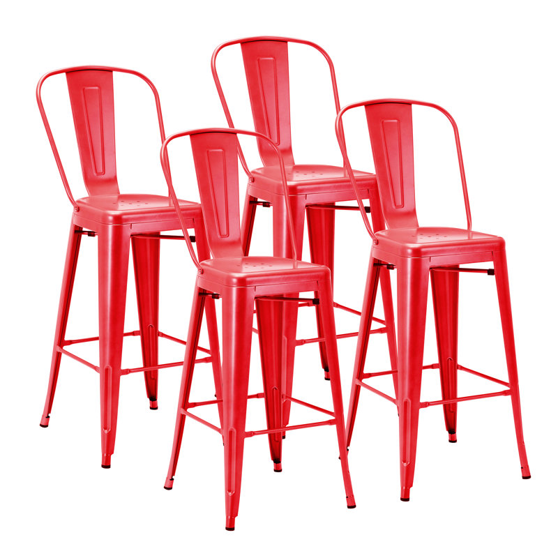 Tabouret de bar galvanisé Gainsborough, Rouge, 30 po
