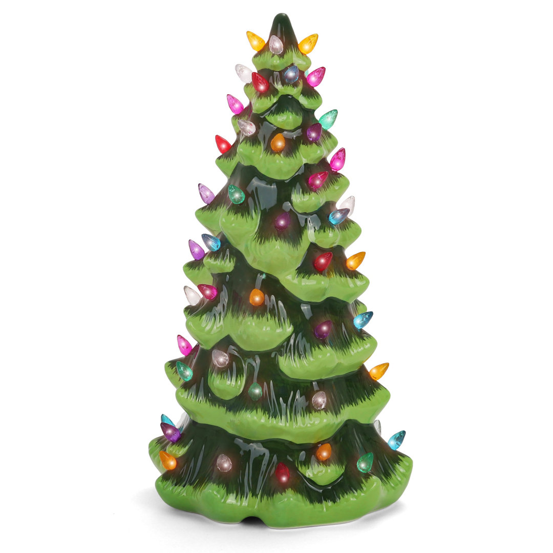 Nostalgic Lighted Vintage Christmas Tabletop Tree Decorative Accent The Holiday Aisle® 