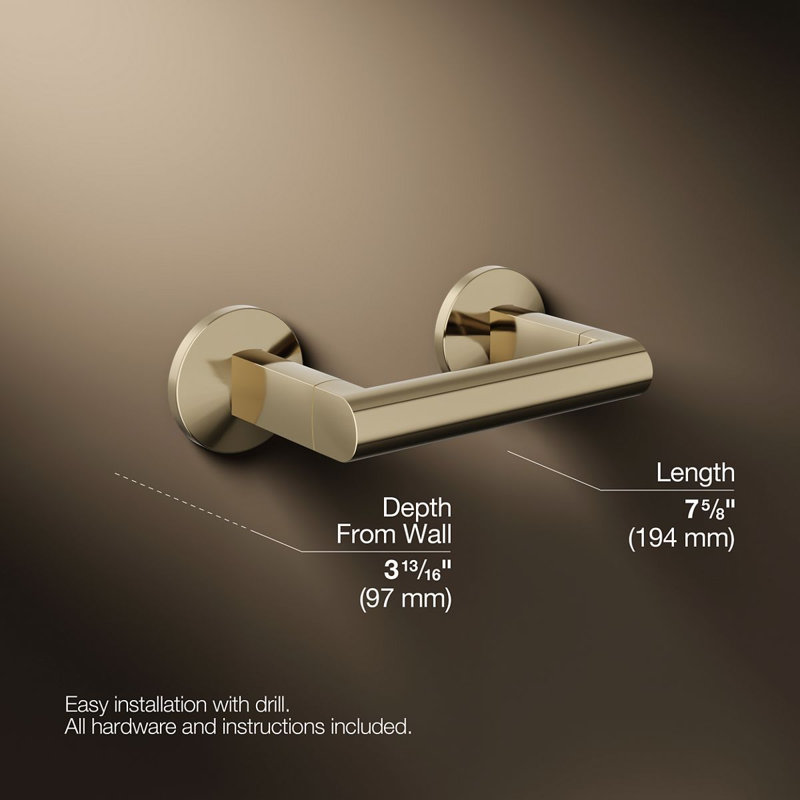 Components™ Pivoting Toilet Tissue Holder, Gold