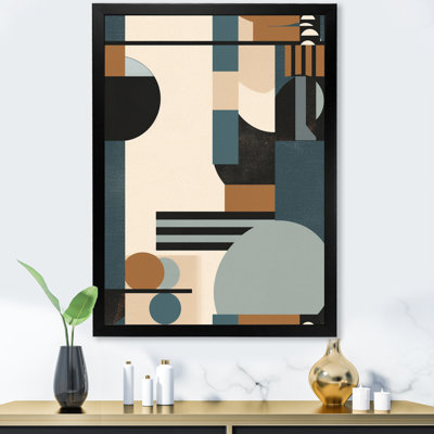 «Blue and Black Geometric Shadows IV - Minimalisme», impressions d'art mural
