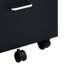 Armoire noire et classeur avec 3 tiroirs, mobilité incluse 3 po, construction