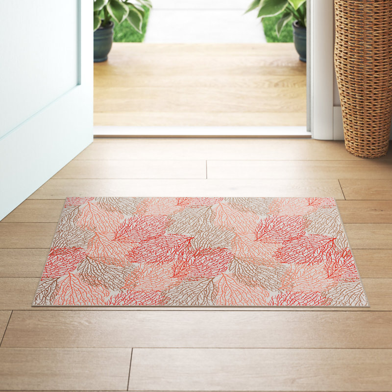 Tapis ivoire et corail Madelyn, Rectangle 2 pi x 3 pi