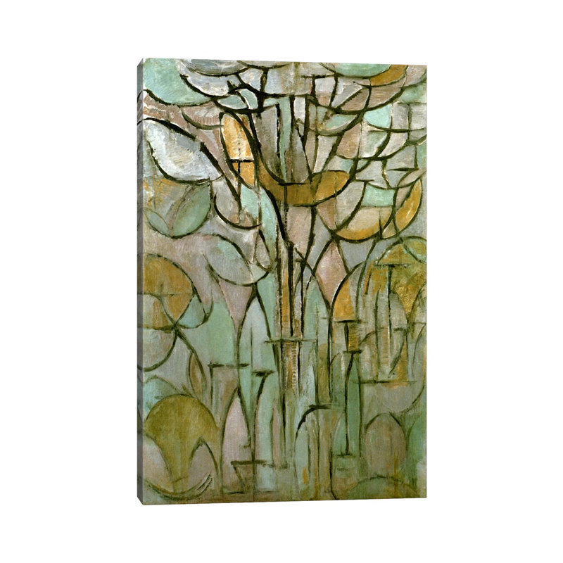 Piet Mondrian - Wrapped Canvas Painting, 66.04 cm H x 45.72 cm W x 3.175 cm D, No Frame