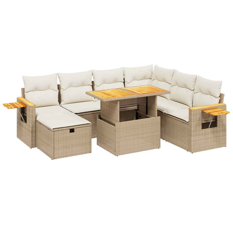 Ensemble de canapé de jardin Vidaxl beige