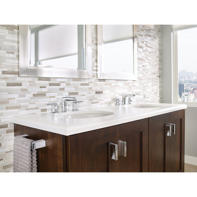 90 Degree 24" Wall Mounted Towel Bar, Brushed Nickel, 8.3"