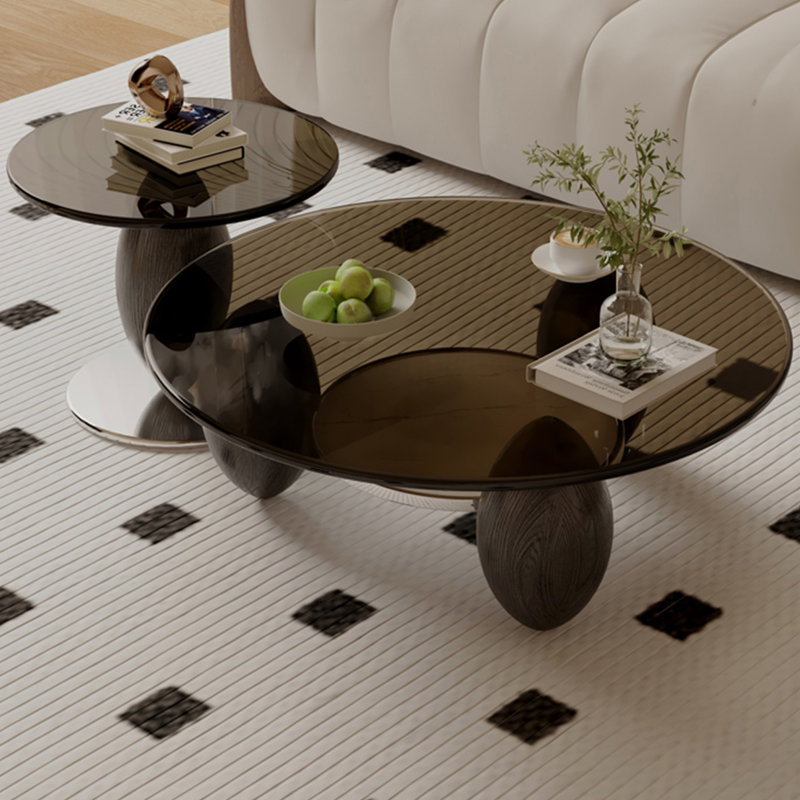 Creative Glass Coffee Table Compact Set