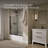 Echelon Sliding Bath Door, 58-1/4 In. H X 55-3/4 - 59-3/4 In. W, With 5/16 In. Thick Crystal Clear Glass-94904894