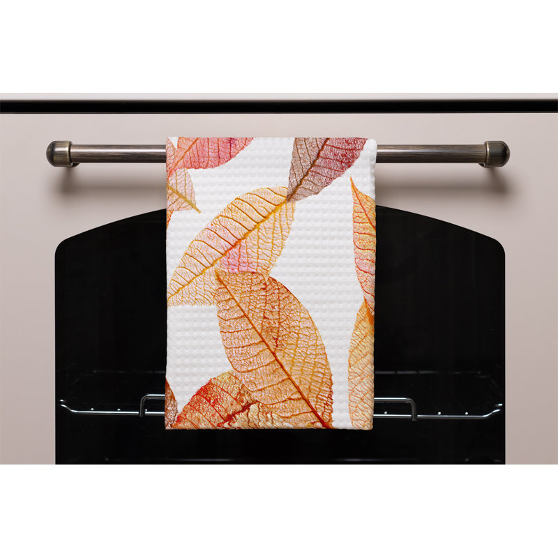 Cotton Floral Waffle Tea Towel Kitchen Towel