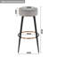 Tiana Upholstered Counter Stool with Metal Frame-430277097