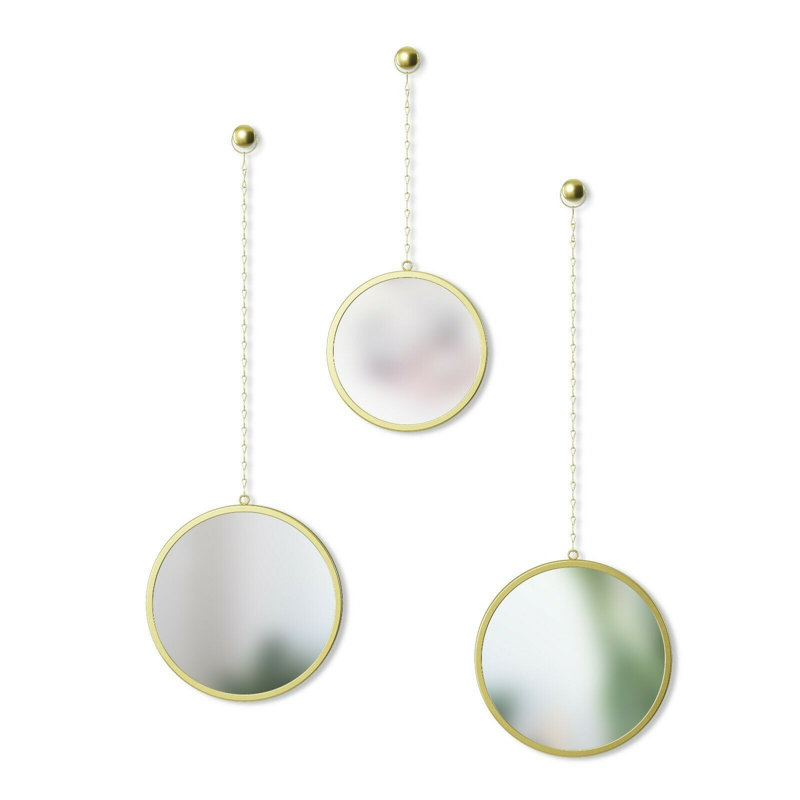 Winn Metal Flat Wall Mirror, Gold