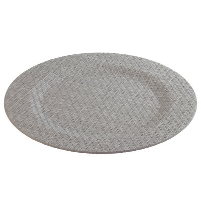 Wicker Vinyl Chargers