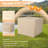 Square Steel Propane Smokeless Fire Pit Table with Hidden Fuel Tank