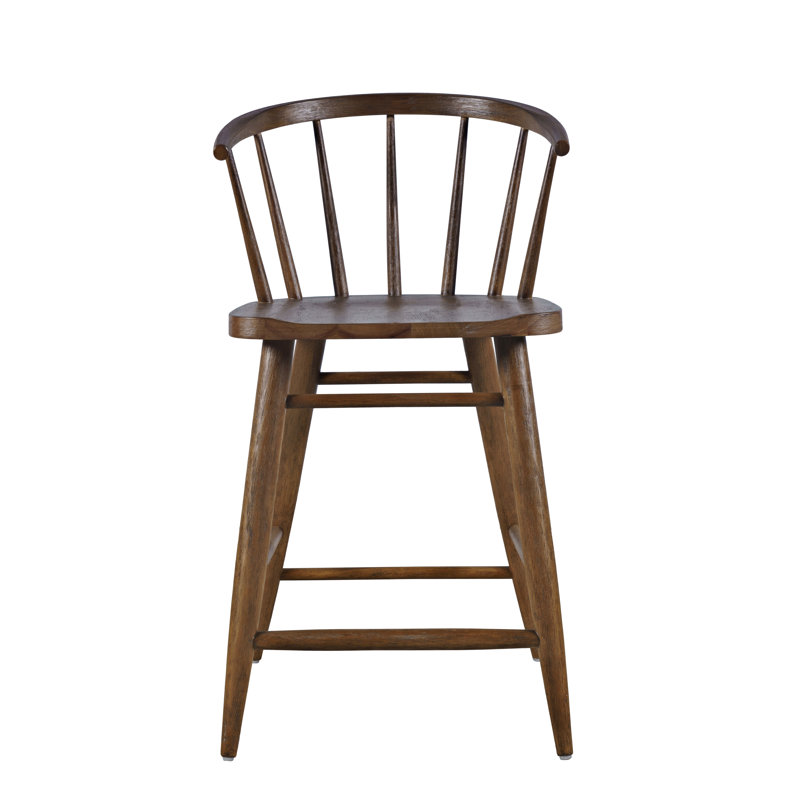 Tabouret de comptoir Crumpton Fitz Traditional, Châtaigne