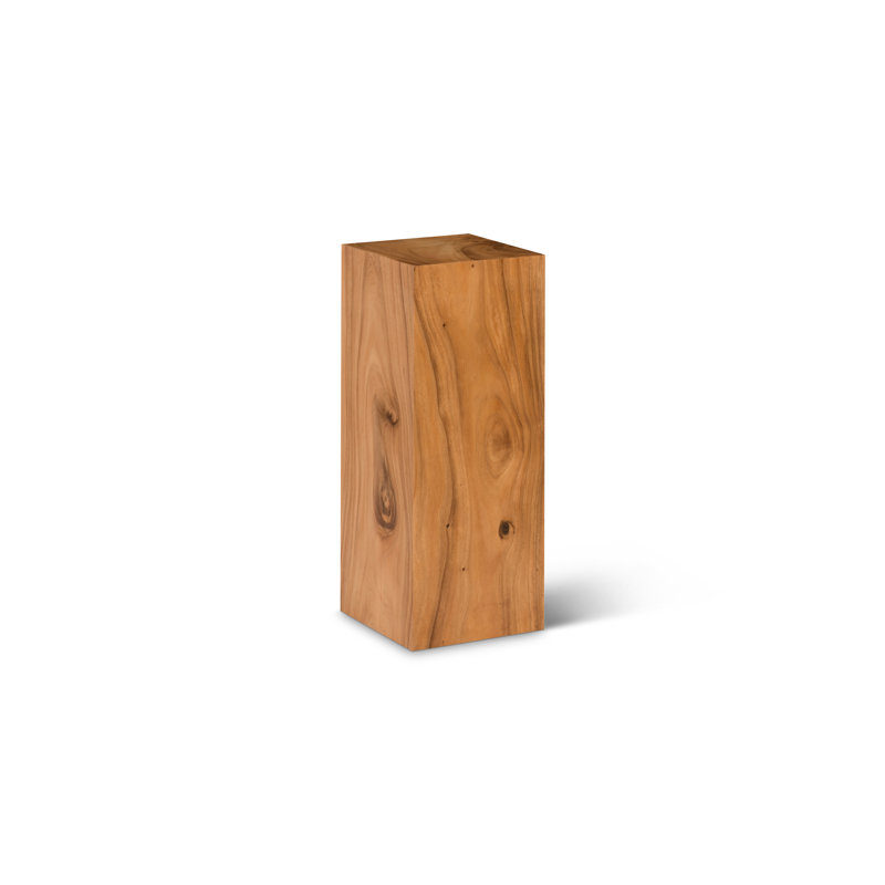 Pedestal Mitered Sculpture, 36" H x 14" W x 14" D, Brown
