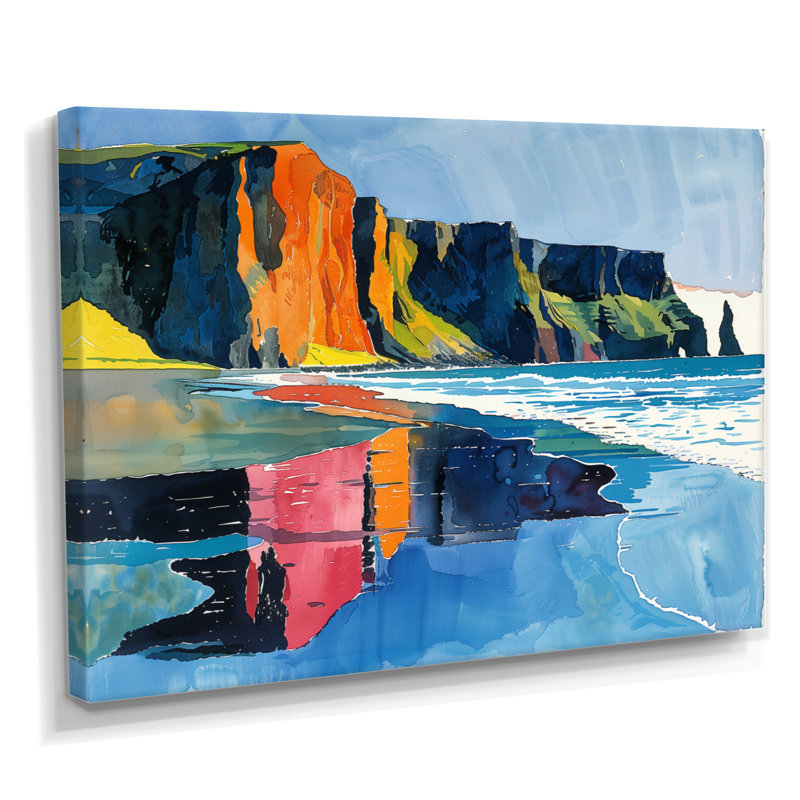 Satterfield - Beach Wall Art Living Room, H 16 po x l 32 po x P 1 po, Toile tendue