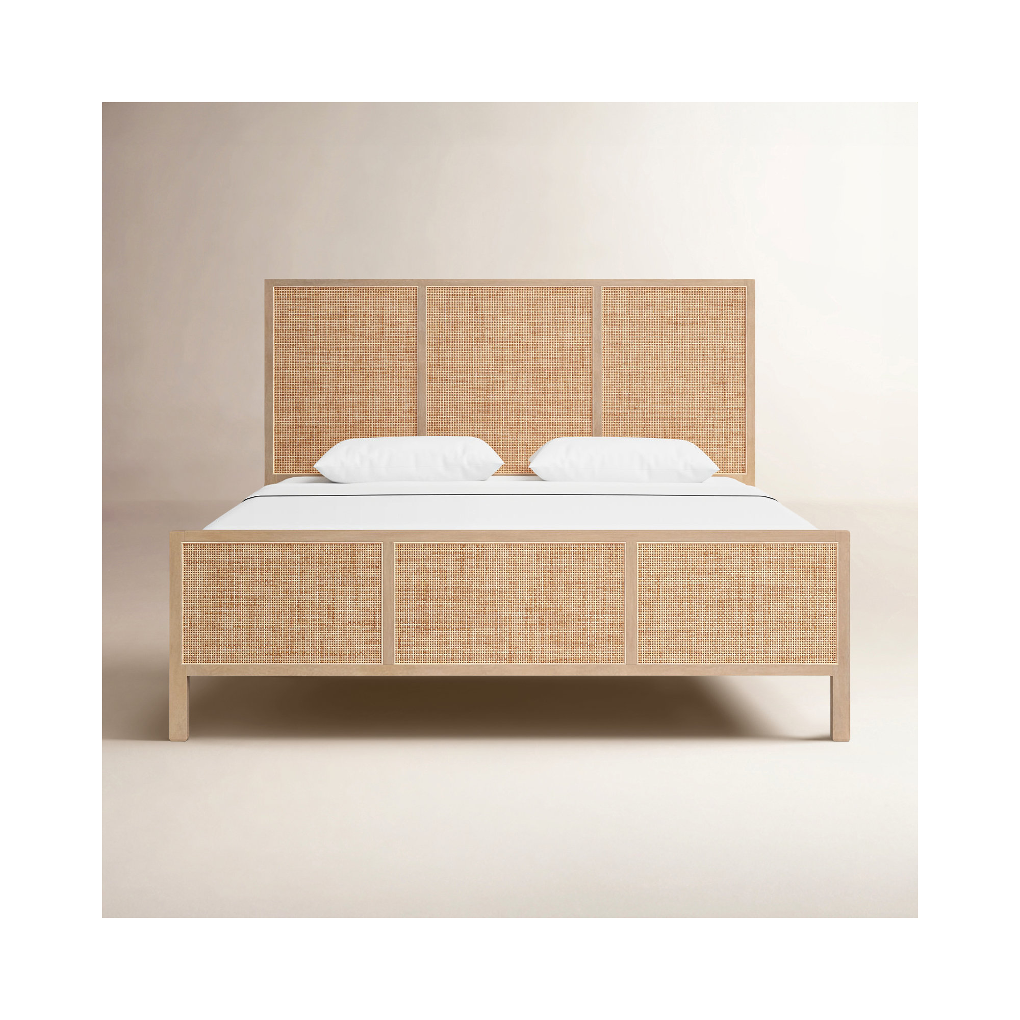 Nellie Cane Bed, King, Natural