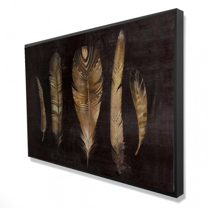 " Brown Feather Set ", 24" H x 36" W