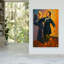 «Graceful Fan Dancer Elegant Peaceful Serene Portrait», art mural-129093725