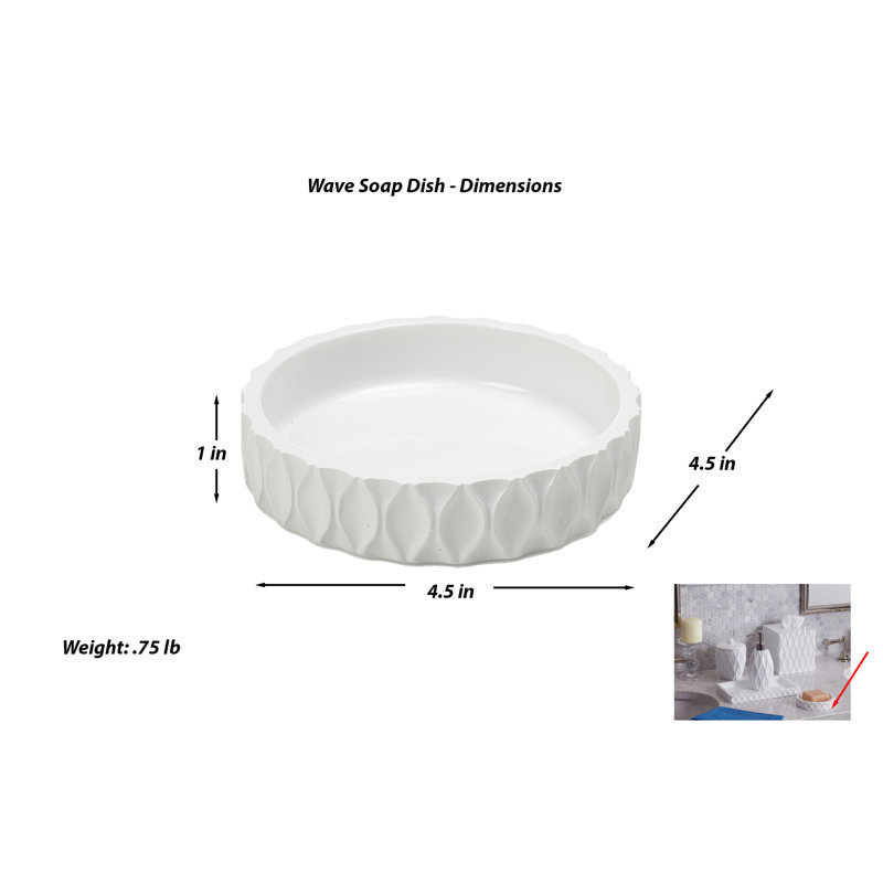 Porte-savon Wave blanc, Blanc