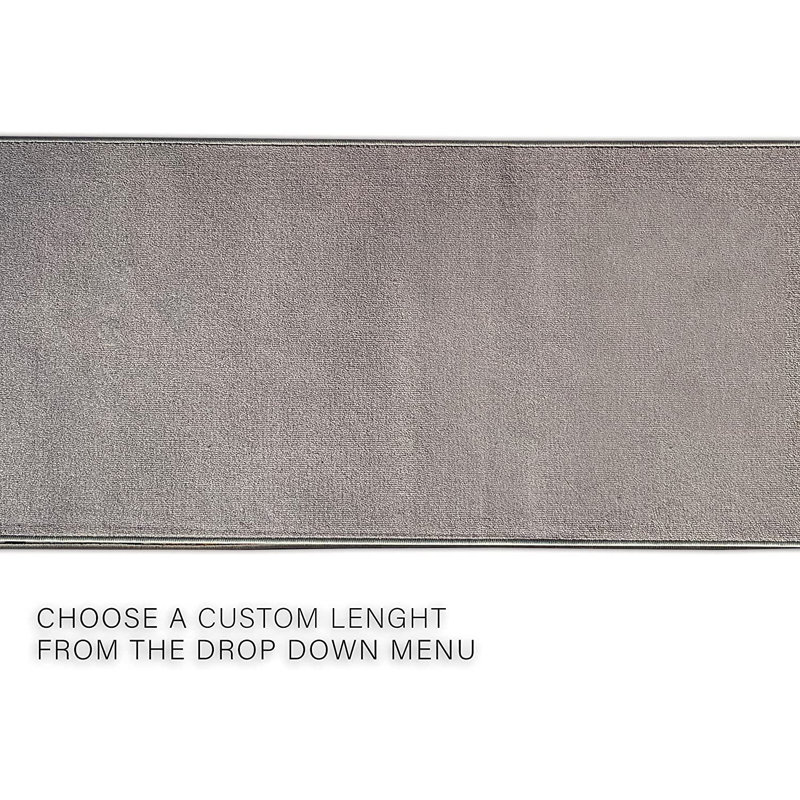 Tapis gris tissé à la machine, Tapis de couloir 2 pi 2 po x 5 pi