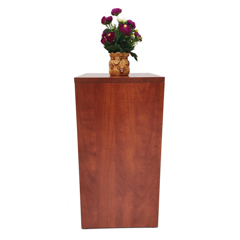 Hadaway 36" Pale Walnut Cube Pedestal Display Glorifier Riser Stand Easy Assembly Required