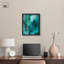 Art texturé bleu sarcelle texturé «I Shadowbox» par Art Remedy-115128133-115128132