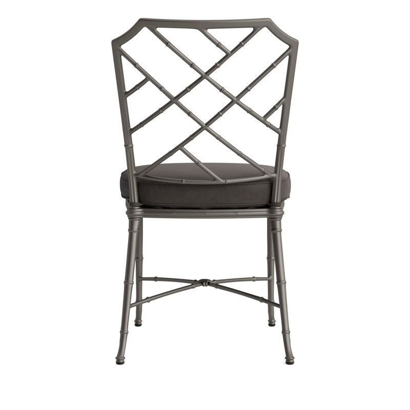 Outdoor Dining Side Chair, Brown, Fusion Charcoal, Mica
