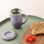 Tasse à thé en porcelaine avec couvercle, tasse à thé avec crépine pour thé à feuilles mobiles, tasse allant au micro-ondes et au lave-vaisselle