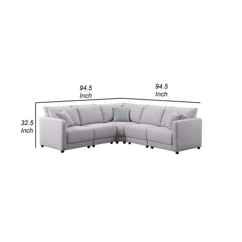 Upholstered Sectional Symmetrical