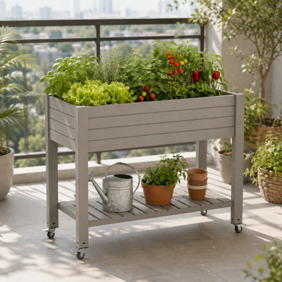 Lit de jardin surélevé en résine Gramercie l 43,35 po (gris)